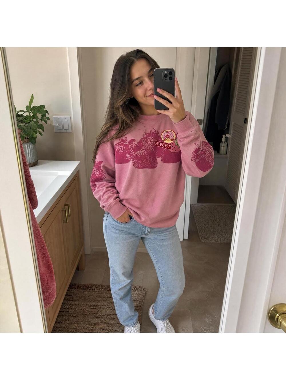 Strawberry Shortcake Women's Pink Sweatshirt